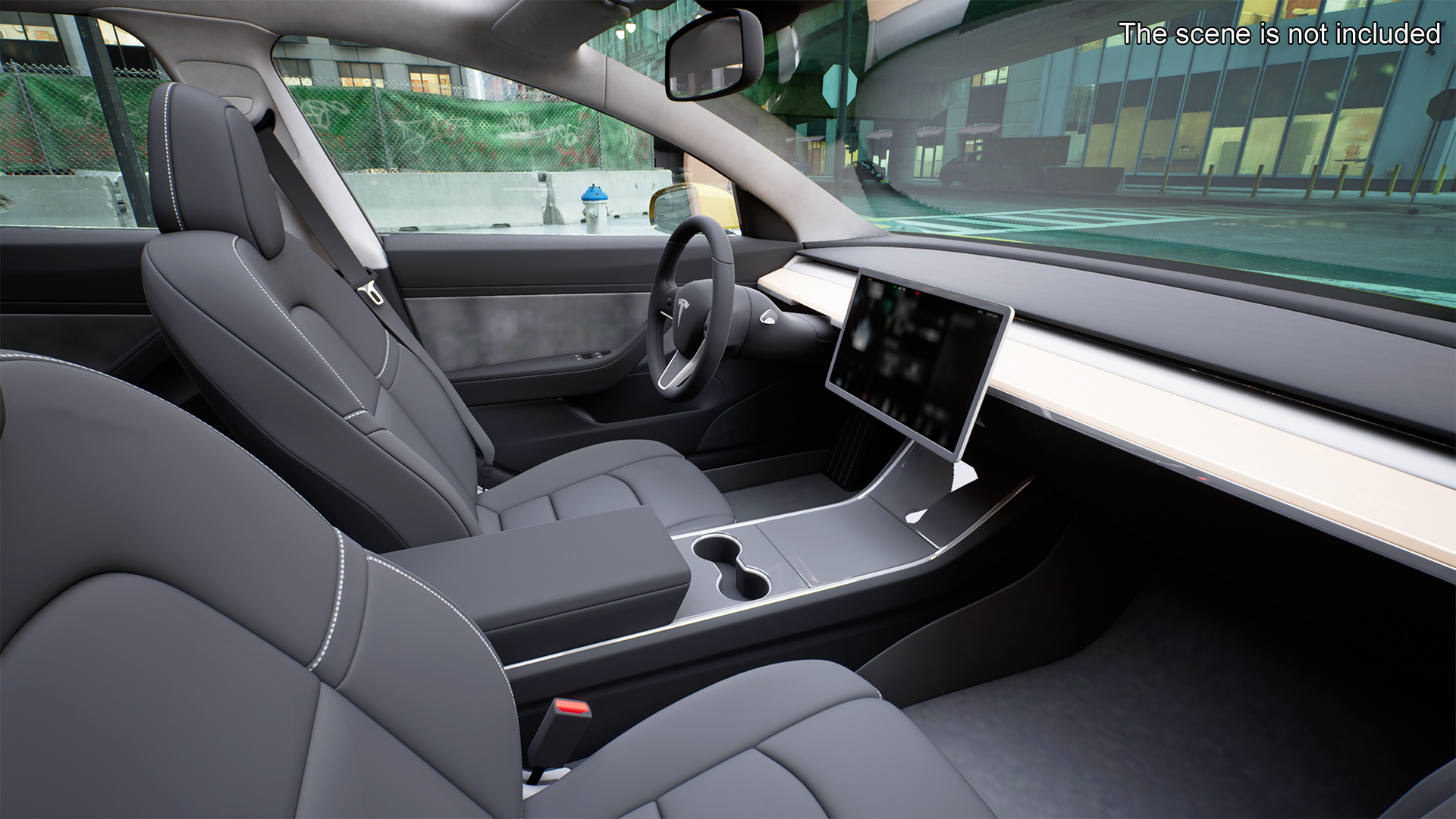 3D Tesla Model 3 Taxi model
