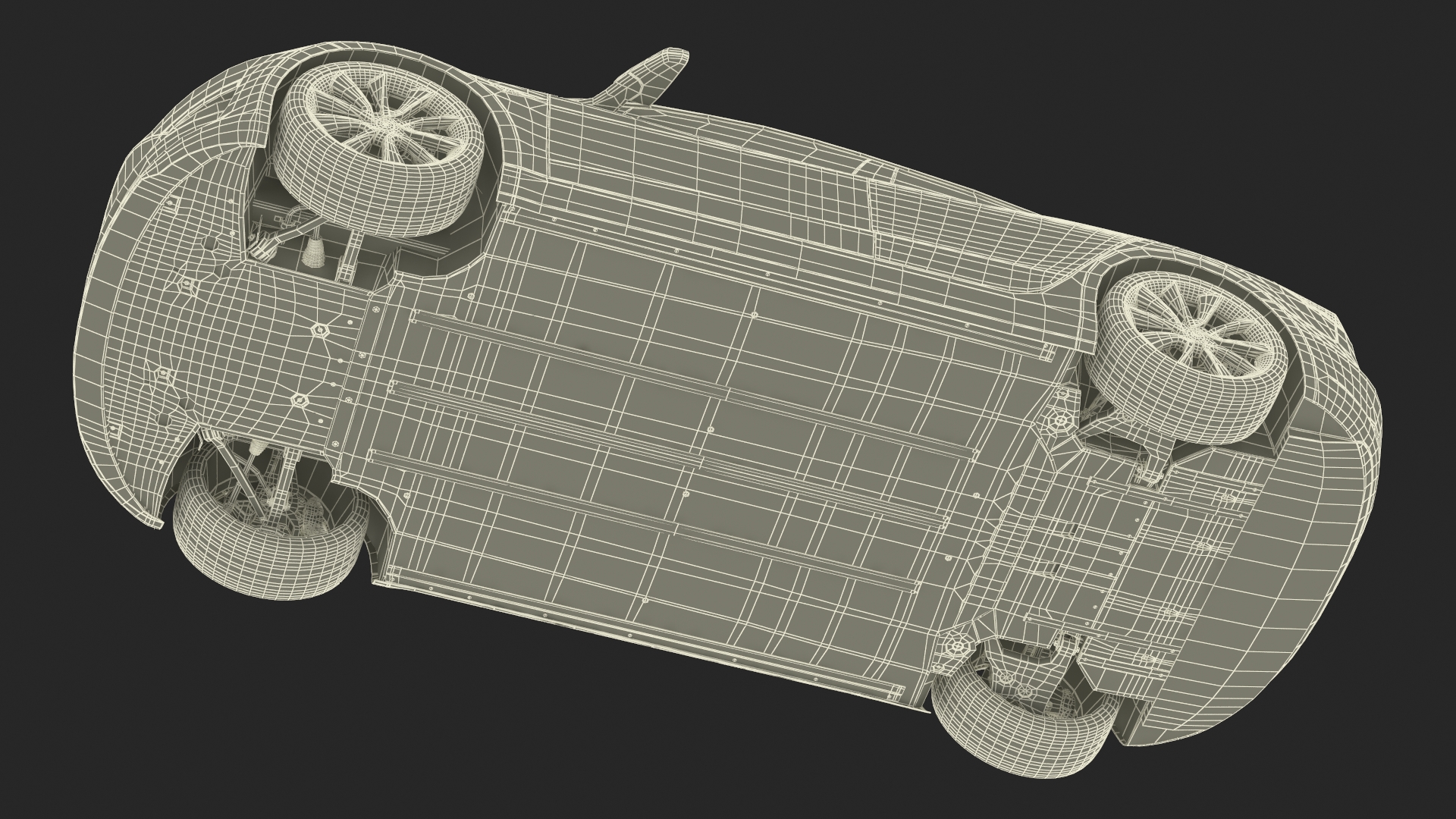 3D Tesla Model 3 Taxi model