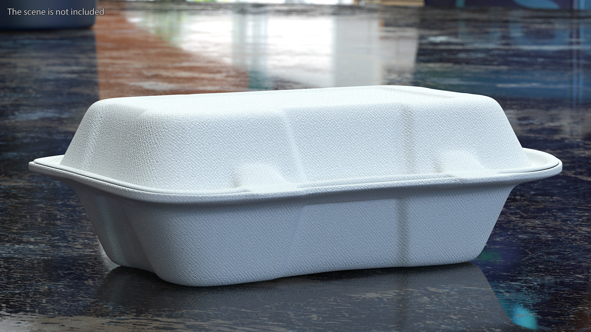 3D Rectangular Food Container Closed model