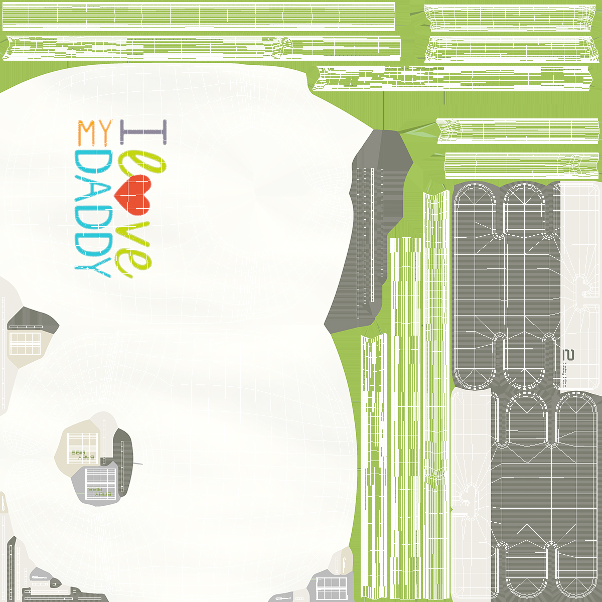 3D Hanger with Two Baby Bibs I Love My Daddy