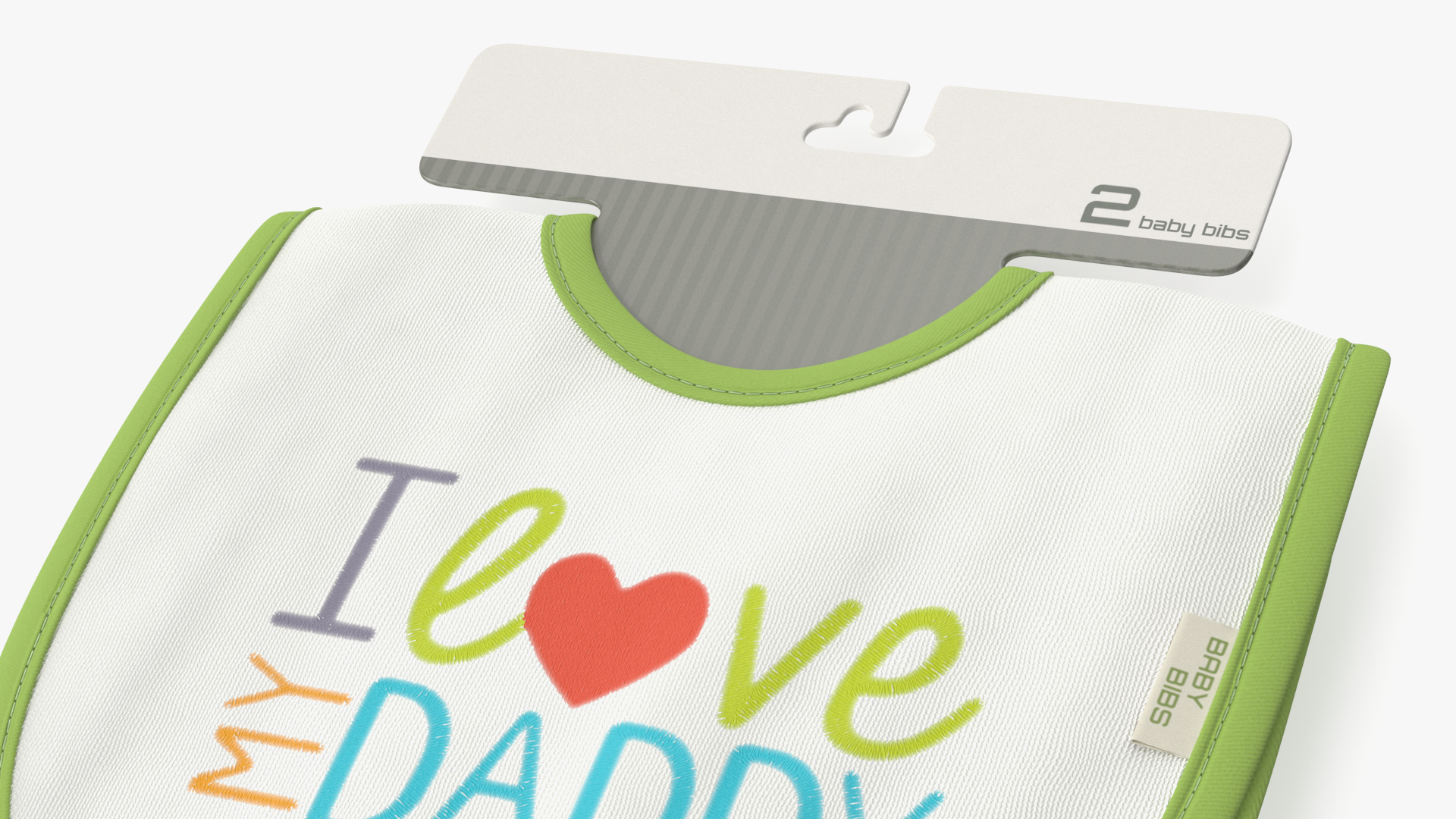 3D Hanger with Two Baby Bibs I Love My Daddy