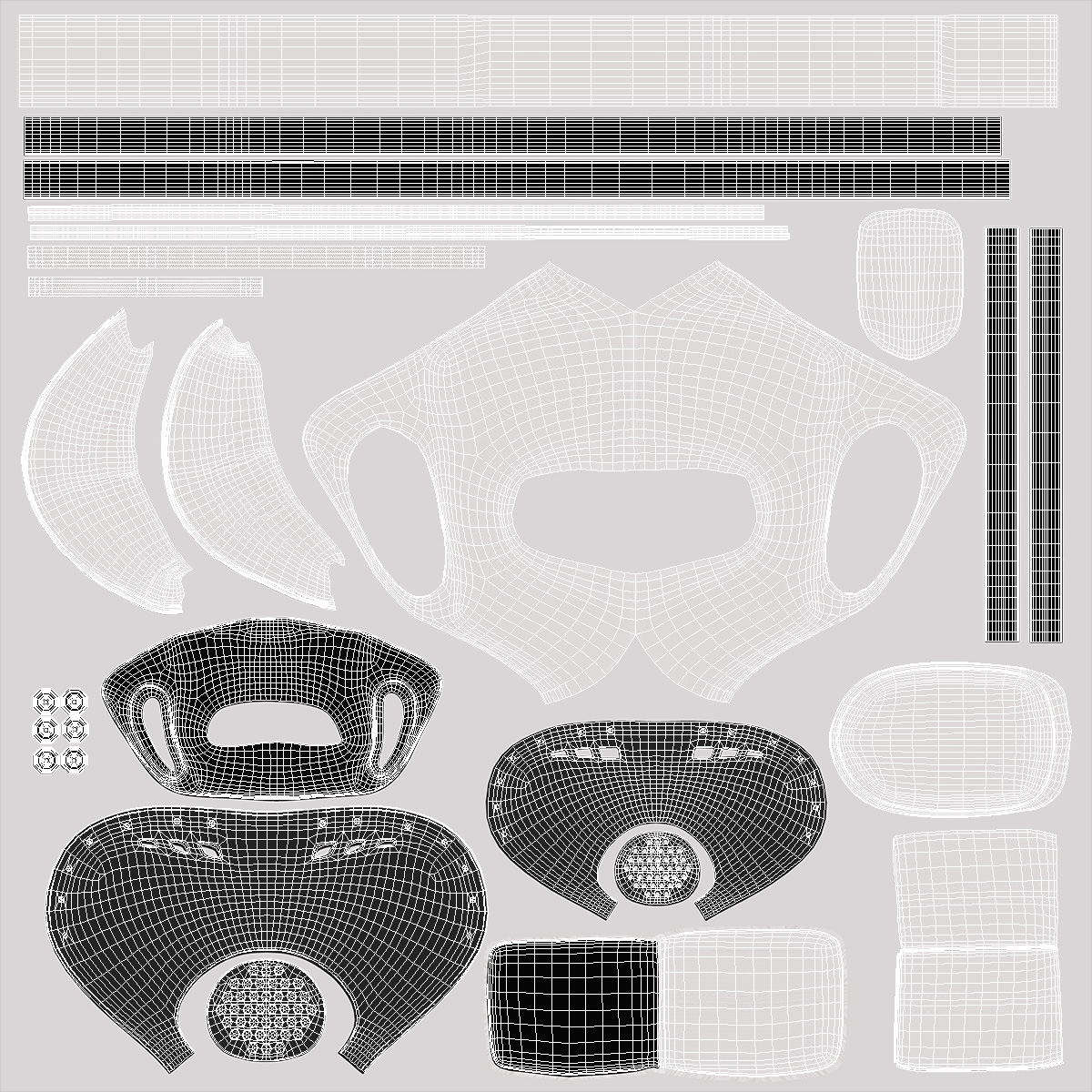3D model Kudo Head Guard Playwell White