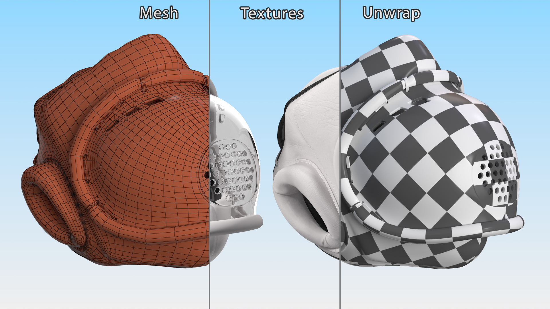 3D model Kudo Head Guard Playwell White