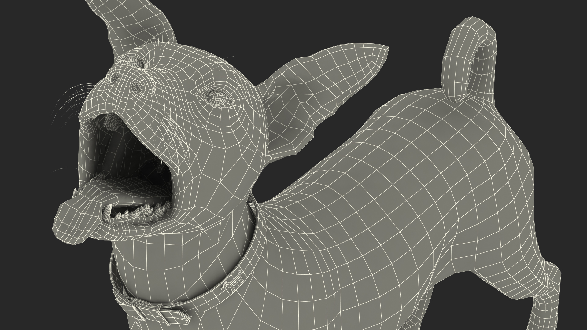 3D Jack Russell Terrier White Rigged model