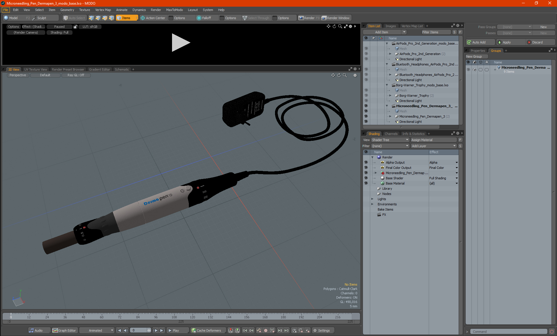 3D Microneedling Pen Dermapen 3 model
