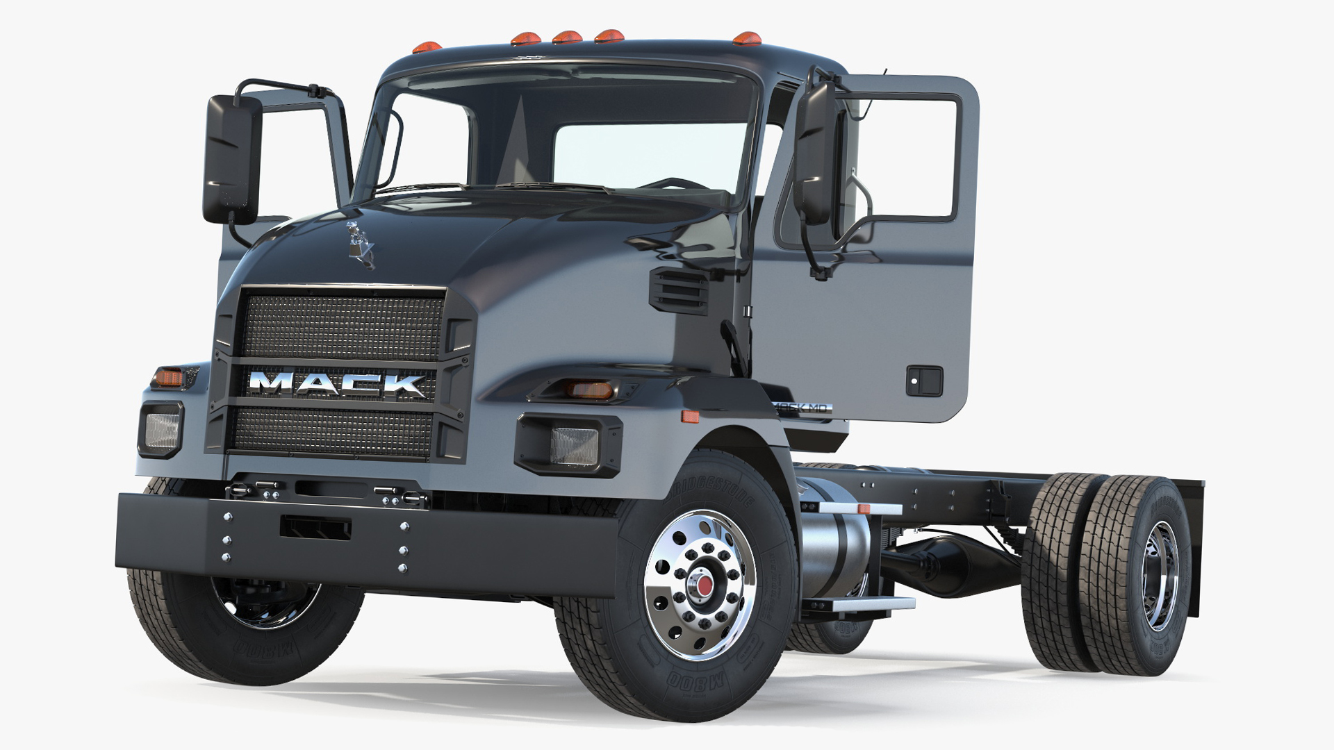 3D Medium-Duty Truck Rigged for Cinema 4D model