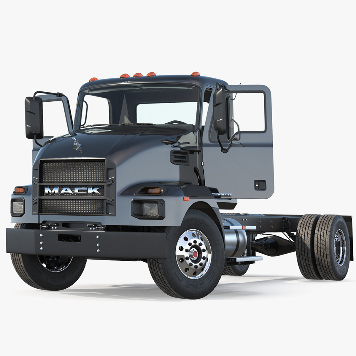 3D Medium-Duty Truck Rigged for Cinema 4D model