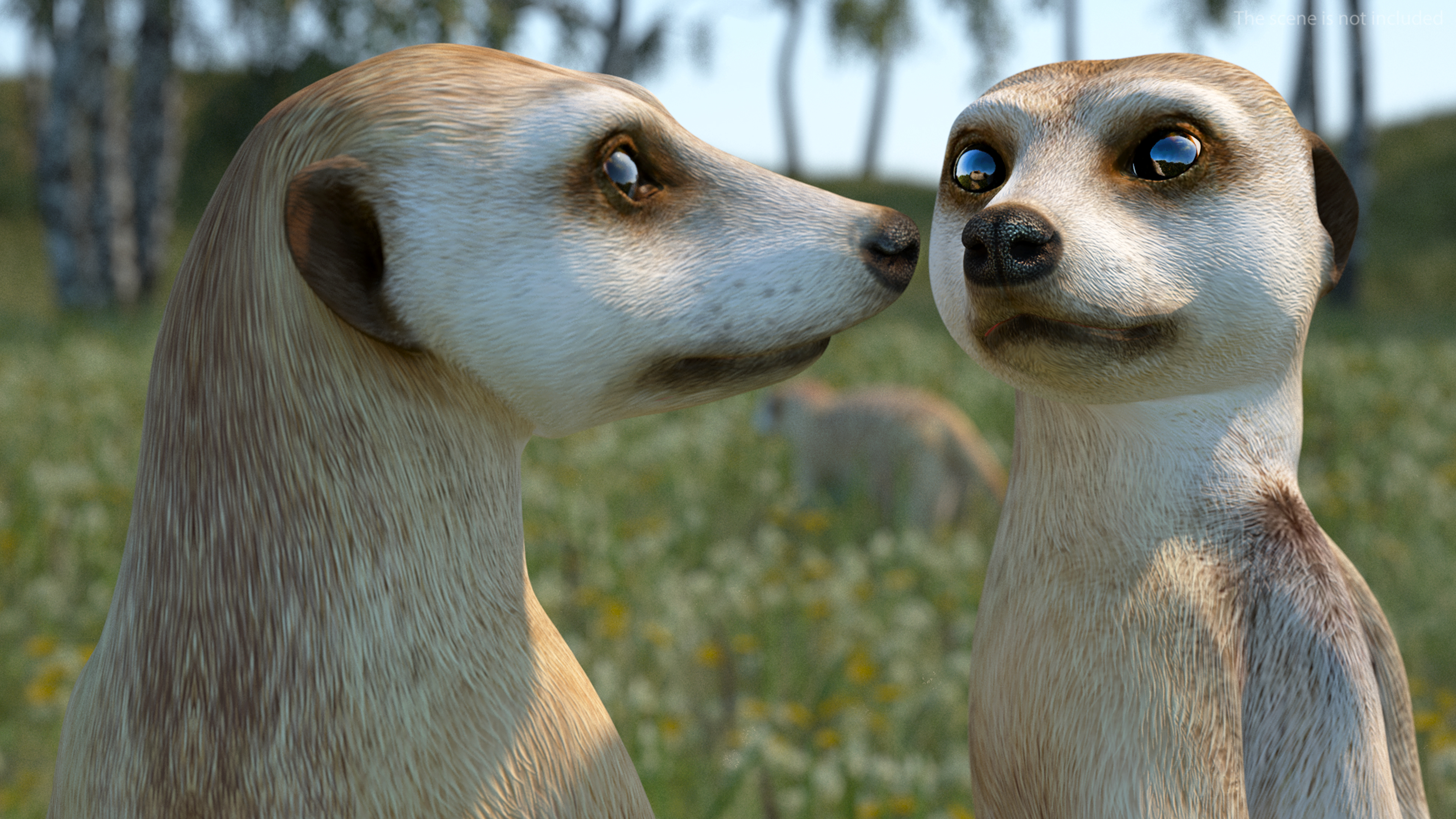 3D Meerkat Rigged for Modo model