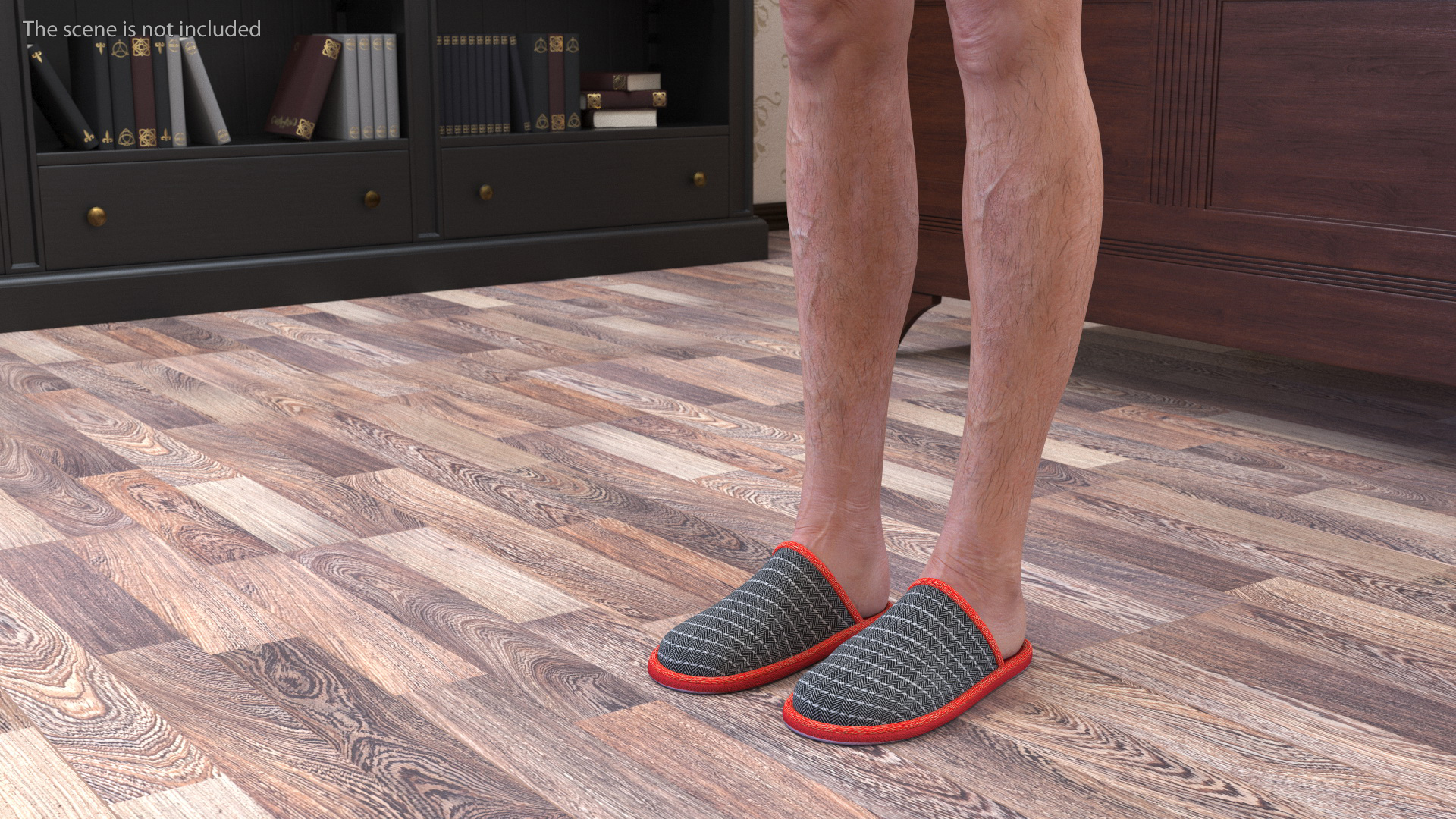 3D Chinese Elderly Man Underwear Style Rigged for Maya