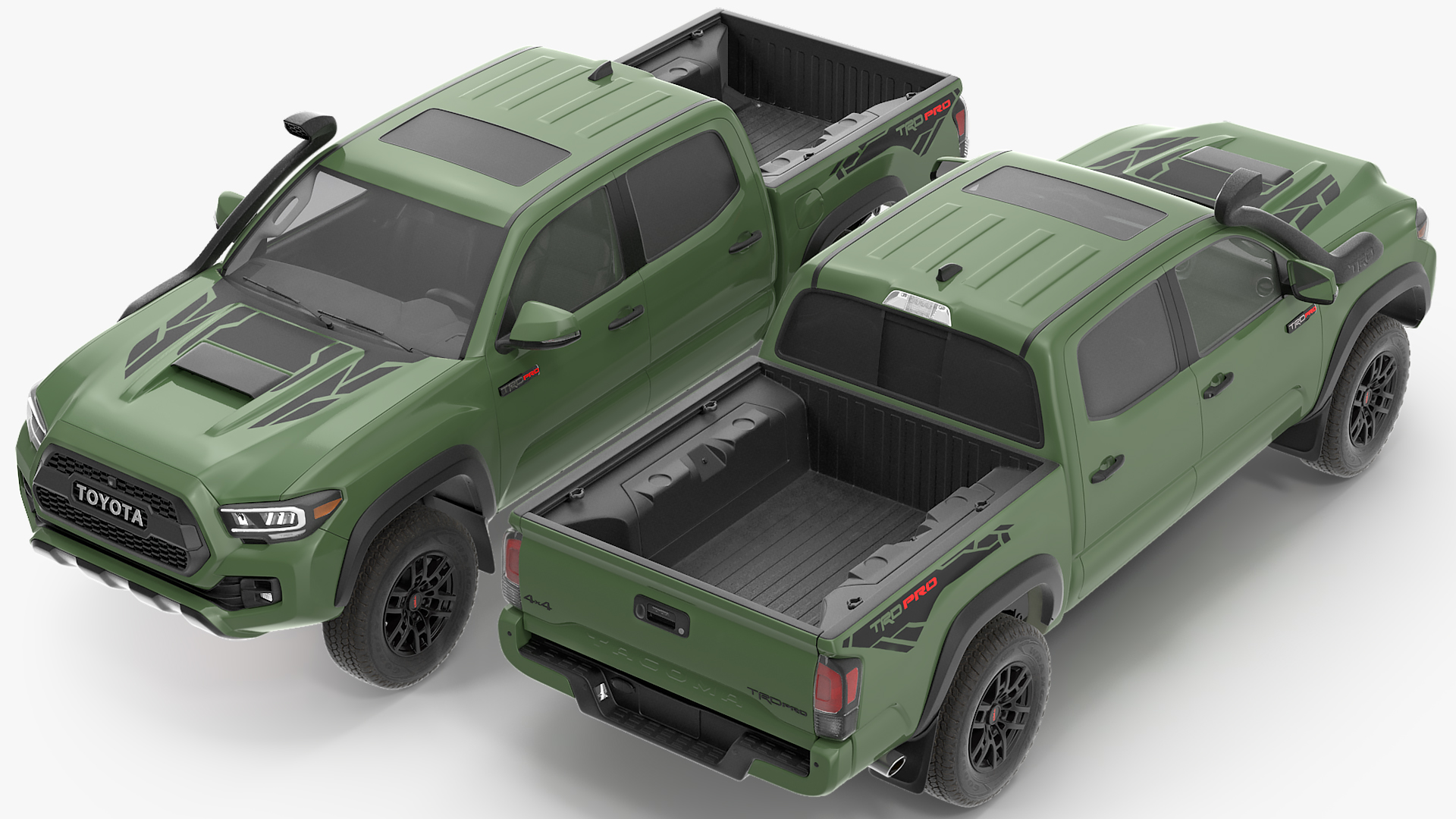 Toyota Tacoma TRD Pro Army Green 2021 3D