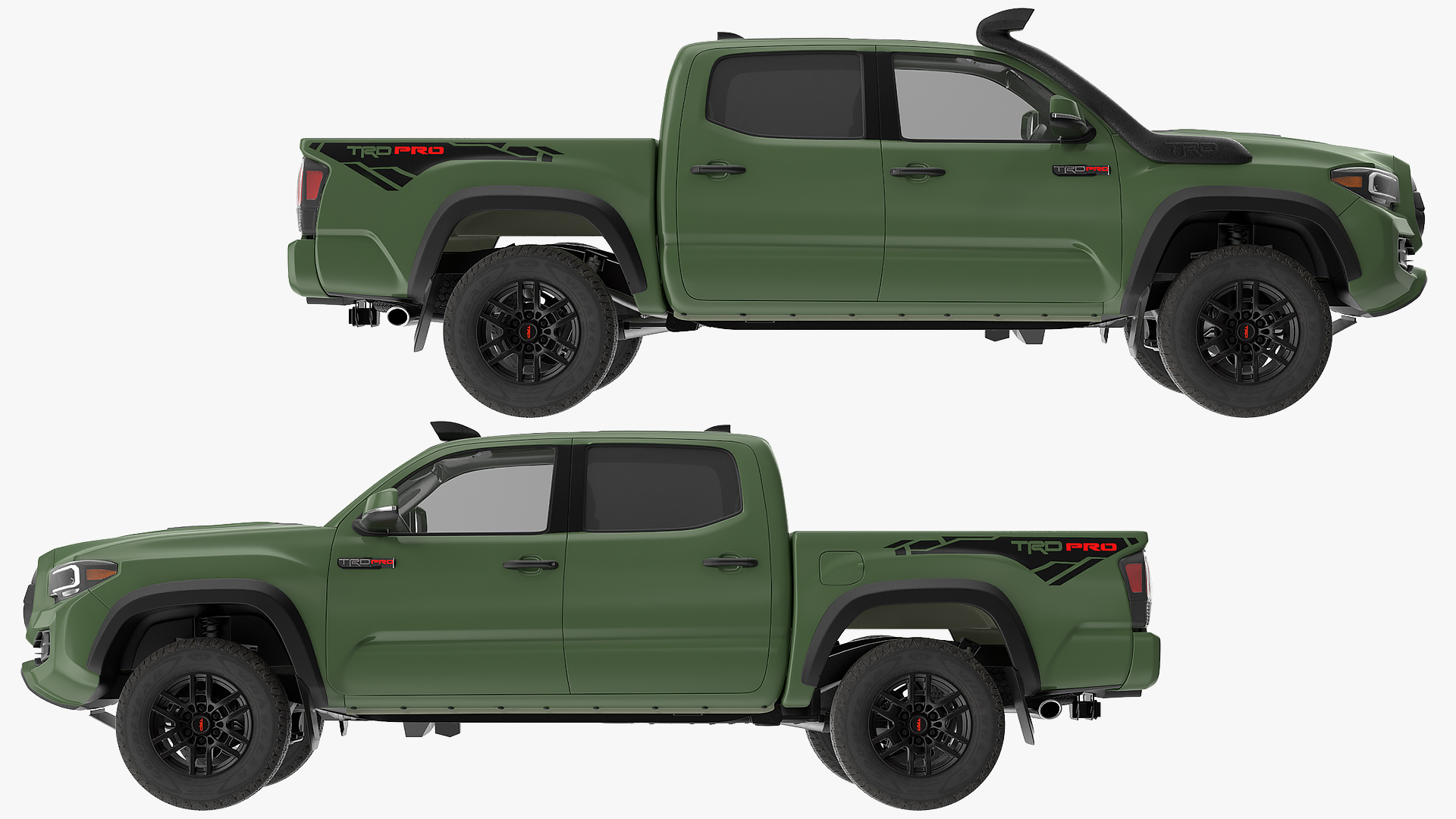 Toyota Tacoma TRD Pro Army Green 2021 3D