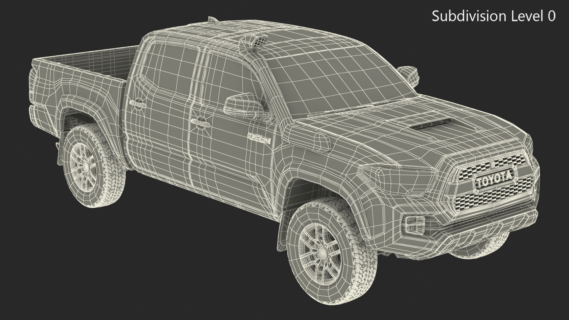 Toyota Tacoma TRD Pro Army Green 2021 3D