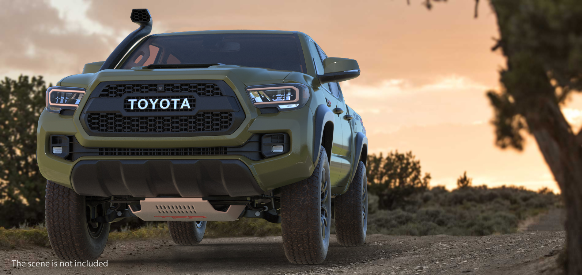Toyota Tacoma TRD Pro Army Green 2021 3D