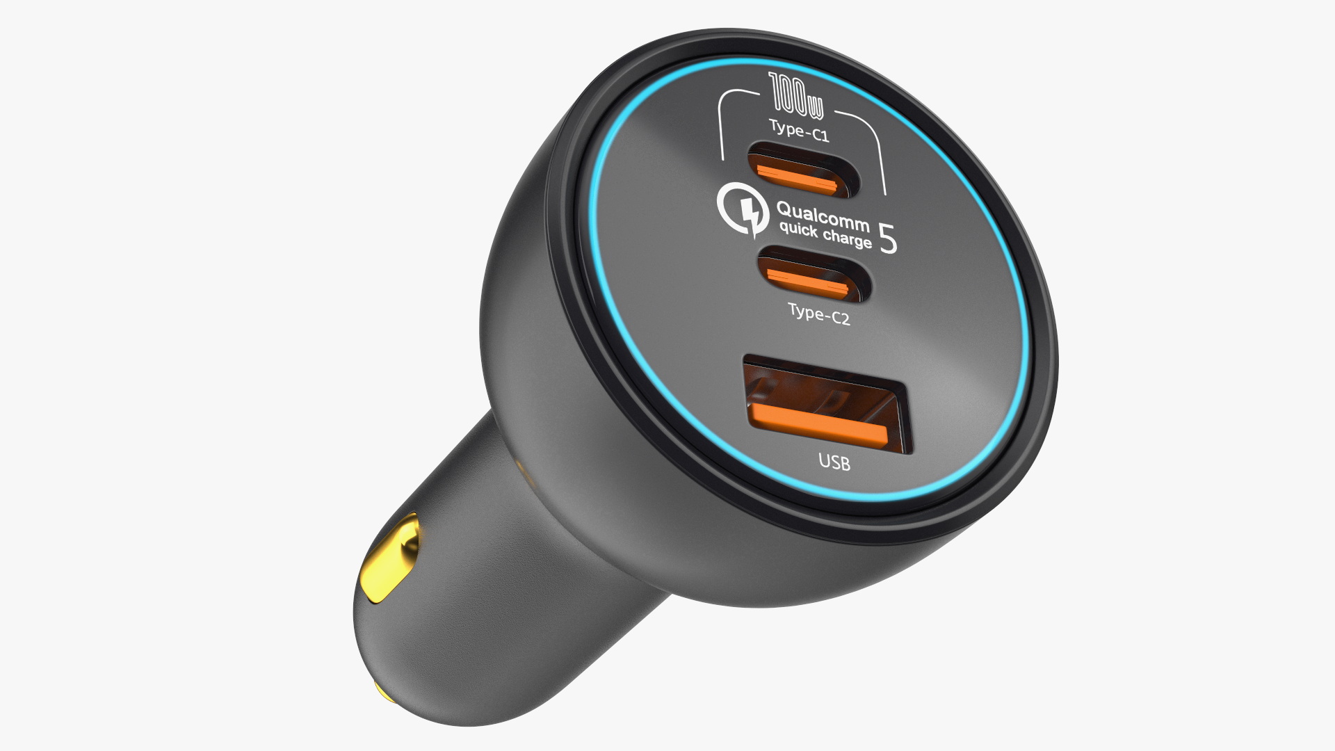 USB Type C Car Charger 3D