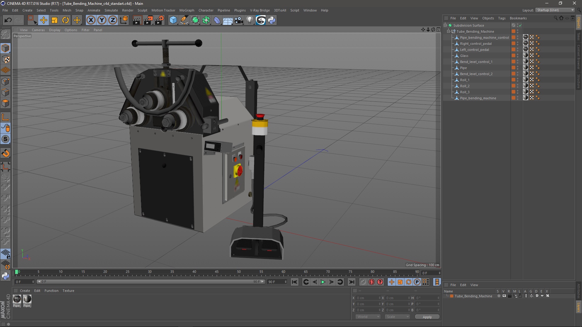 3D model Tube Bending Machine