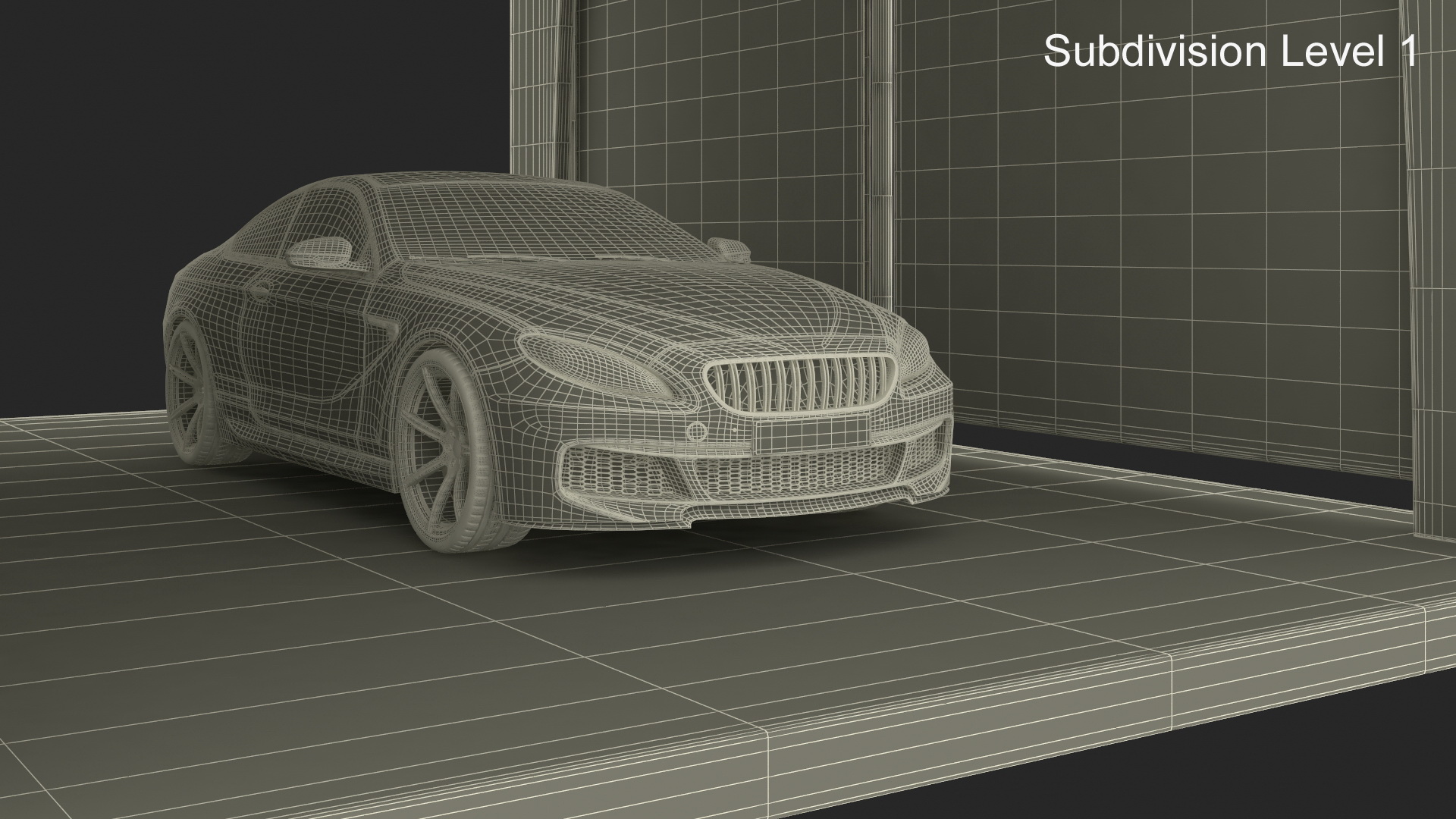 3D model Self Service Car Wash with Vehicles
