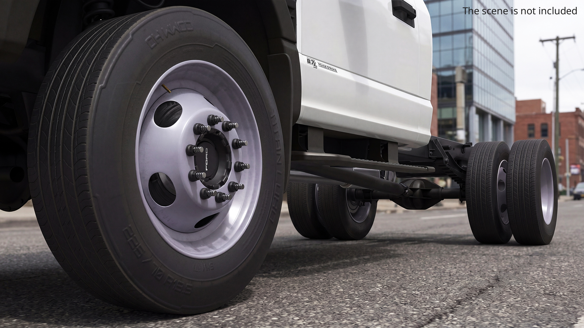 Ford Heavy Duty Dually Wheels with Tire, view 4