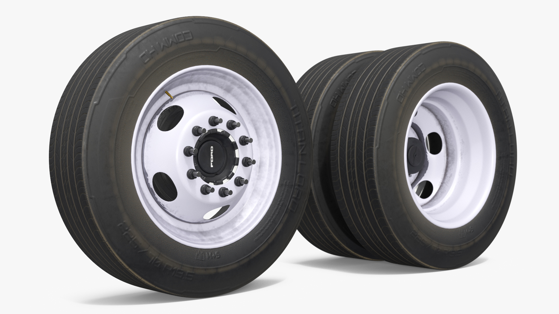Ford Heavy Duty Dually Wheels with Tire, view 3