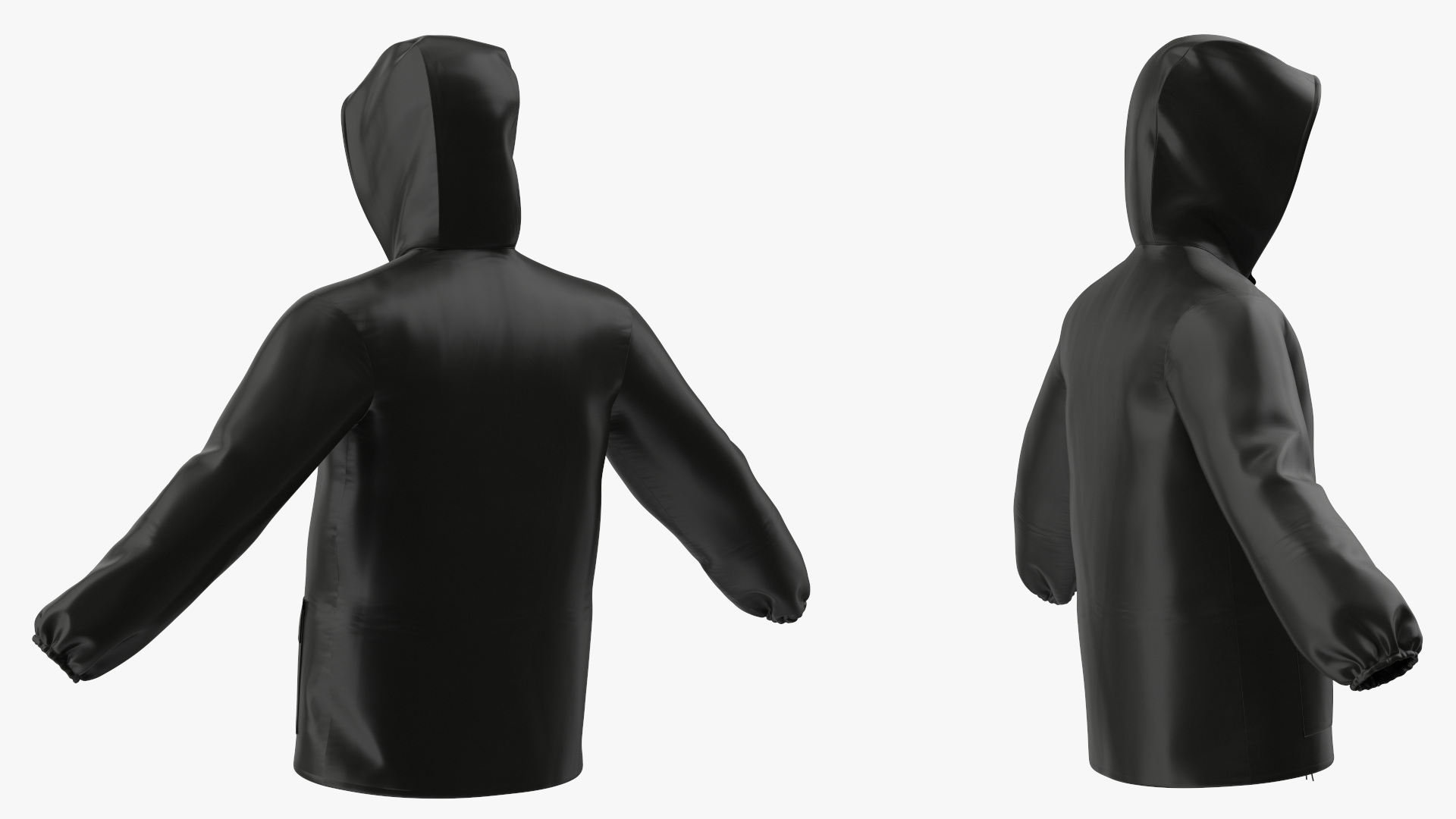 3D John Deere Unisex Black Rain Suit model