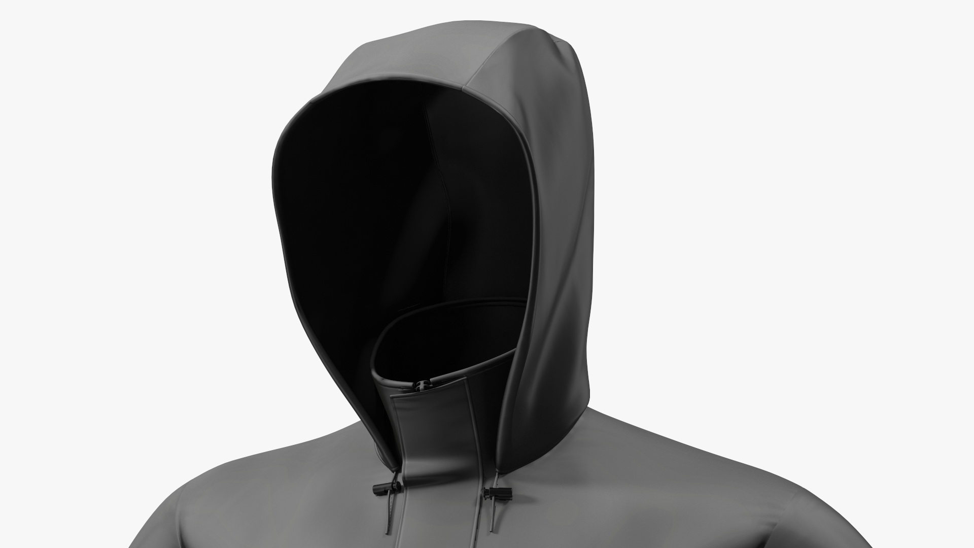 3D John Deere Unisex Black Rain Suit model