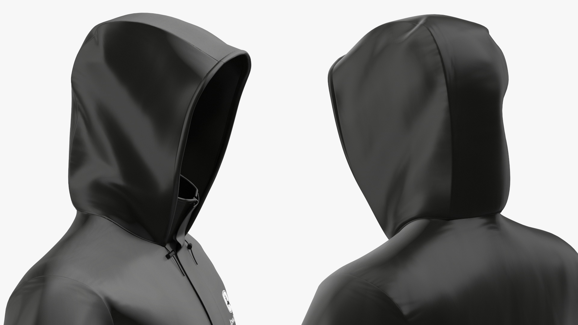 3D John Deere Unisex Black Rain Suit model