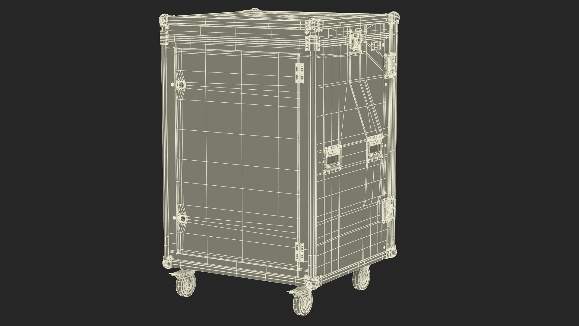 3D Music Flight Shock Rack Case with Wheels 79x48x48cm