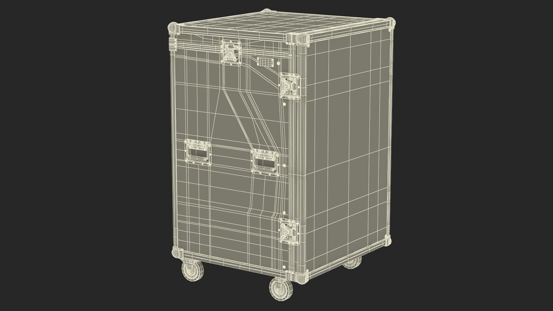 3D Music Flight Shock Rack Case with Wheels 79x48x48cm