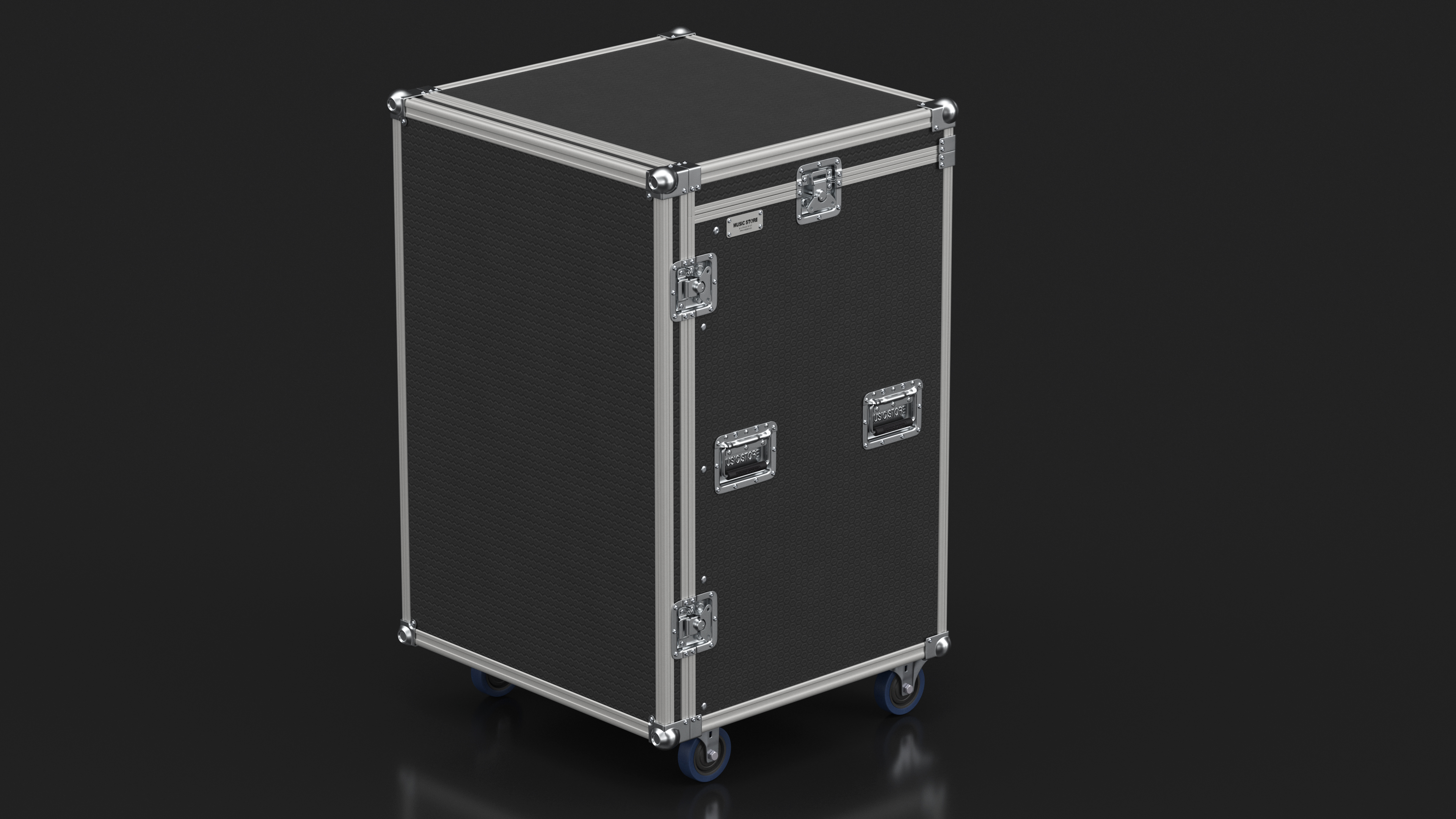 3D Music Flight Shock Rack Case with Wheels 79x48x48cm