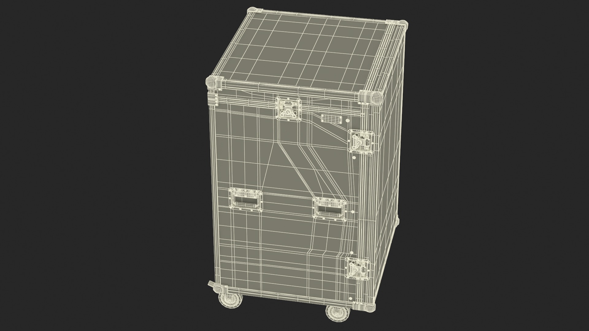 3D Music Flight Shock Rack Case with Wheels 79x48x48cm