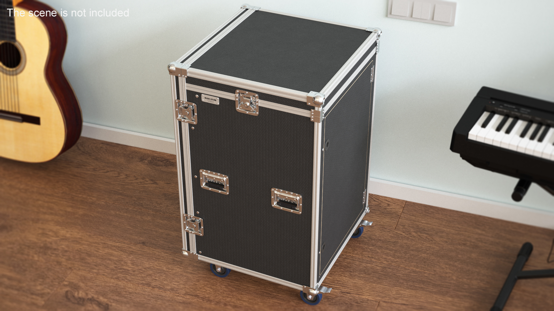 3D Music Flight Shock Rack Case with Wheels 79x48x48cm
