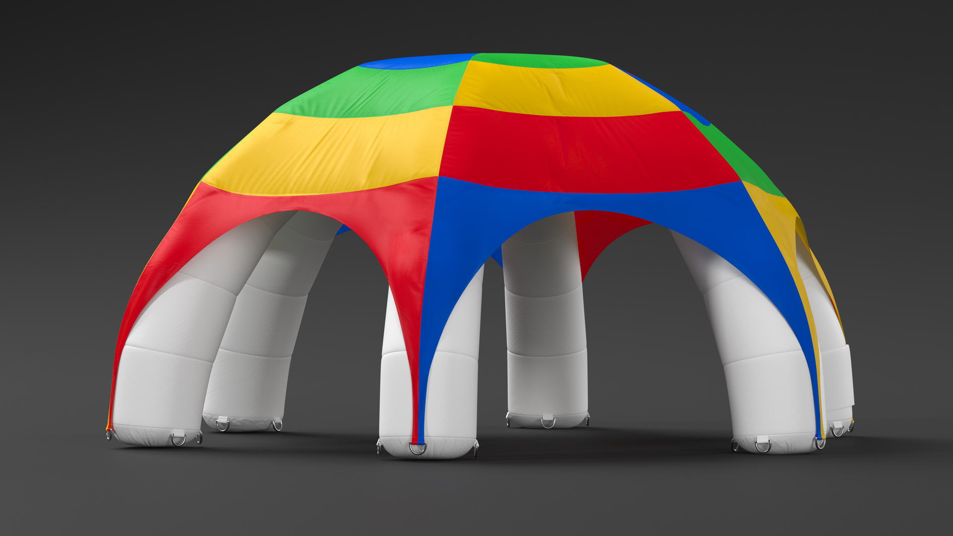 Outdoor Rainbow Color Inflatable Tent 3D
