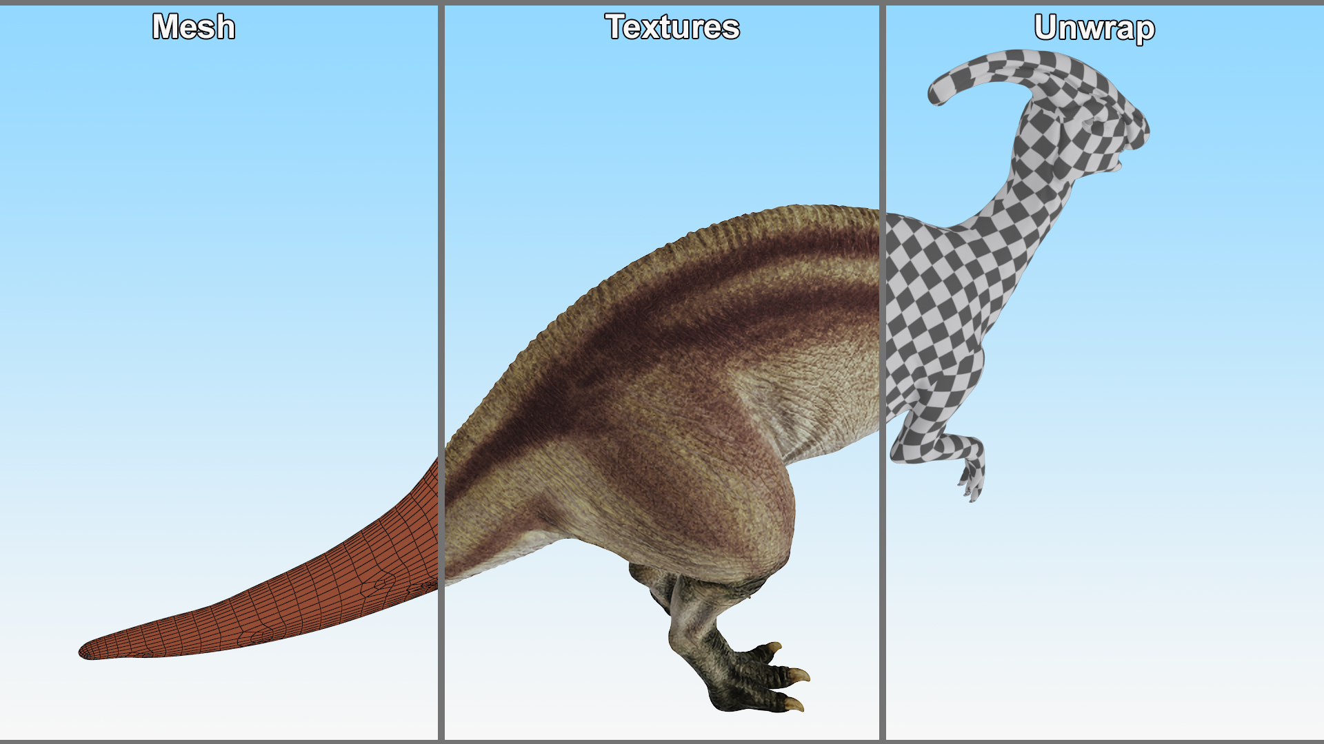Parasaurolophus Dinosaur 3D model