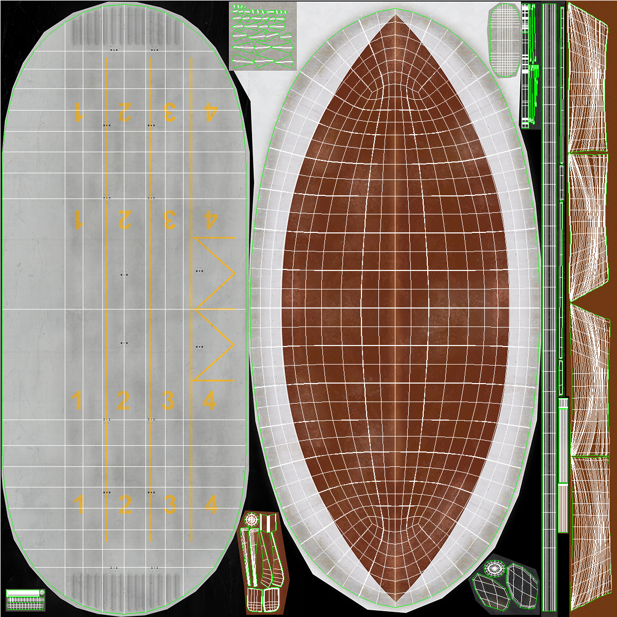 3D model Ferry Ship with Brand Vehicles