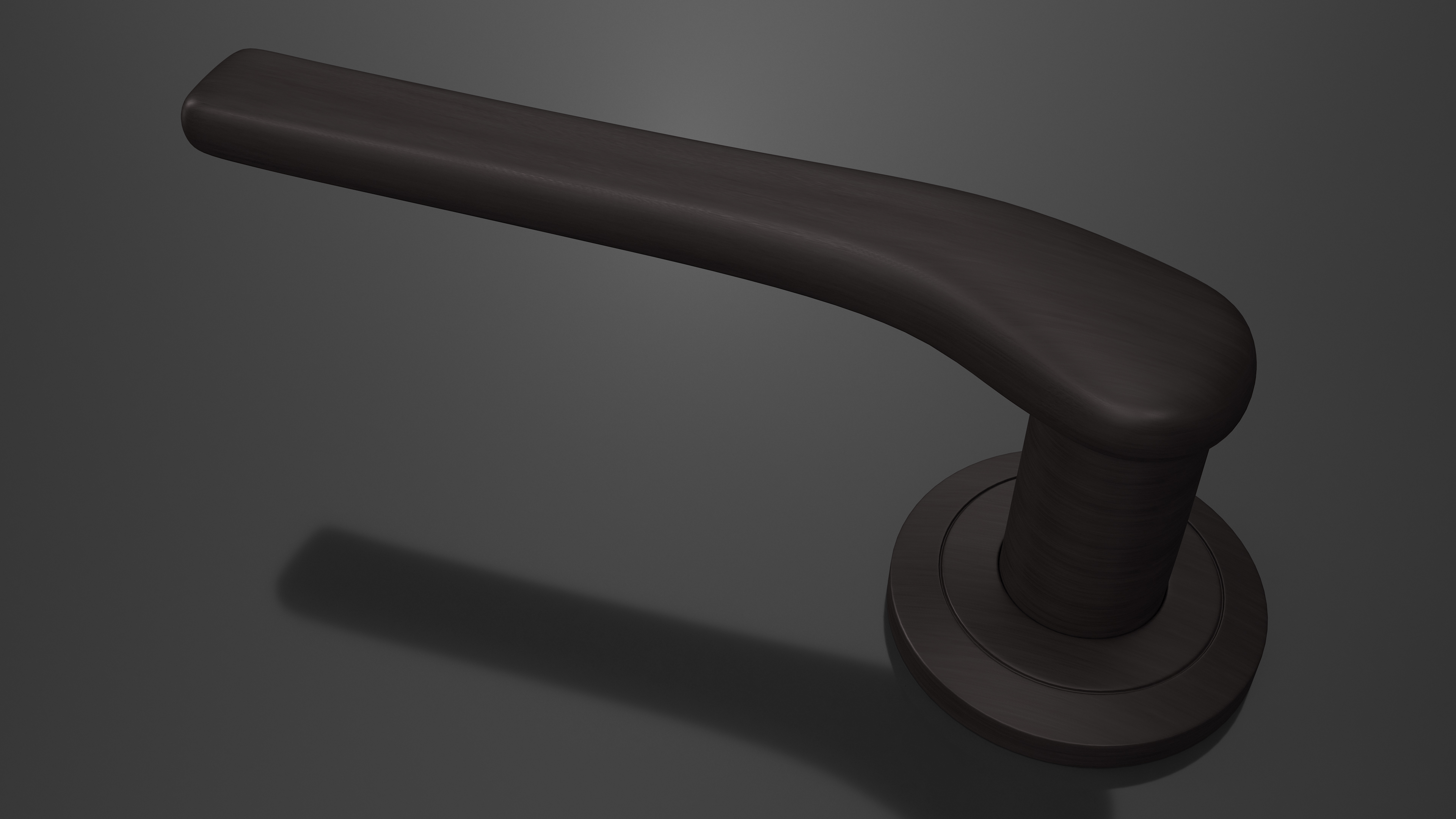 3D Dark Bronze Curved Door Handles