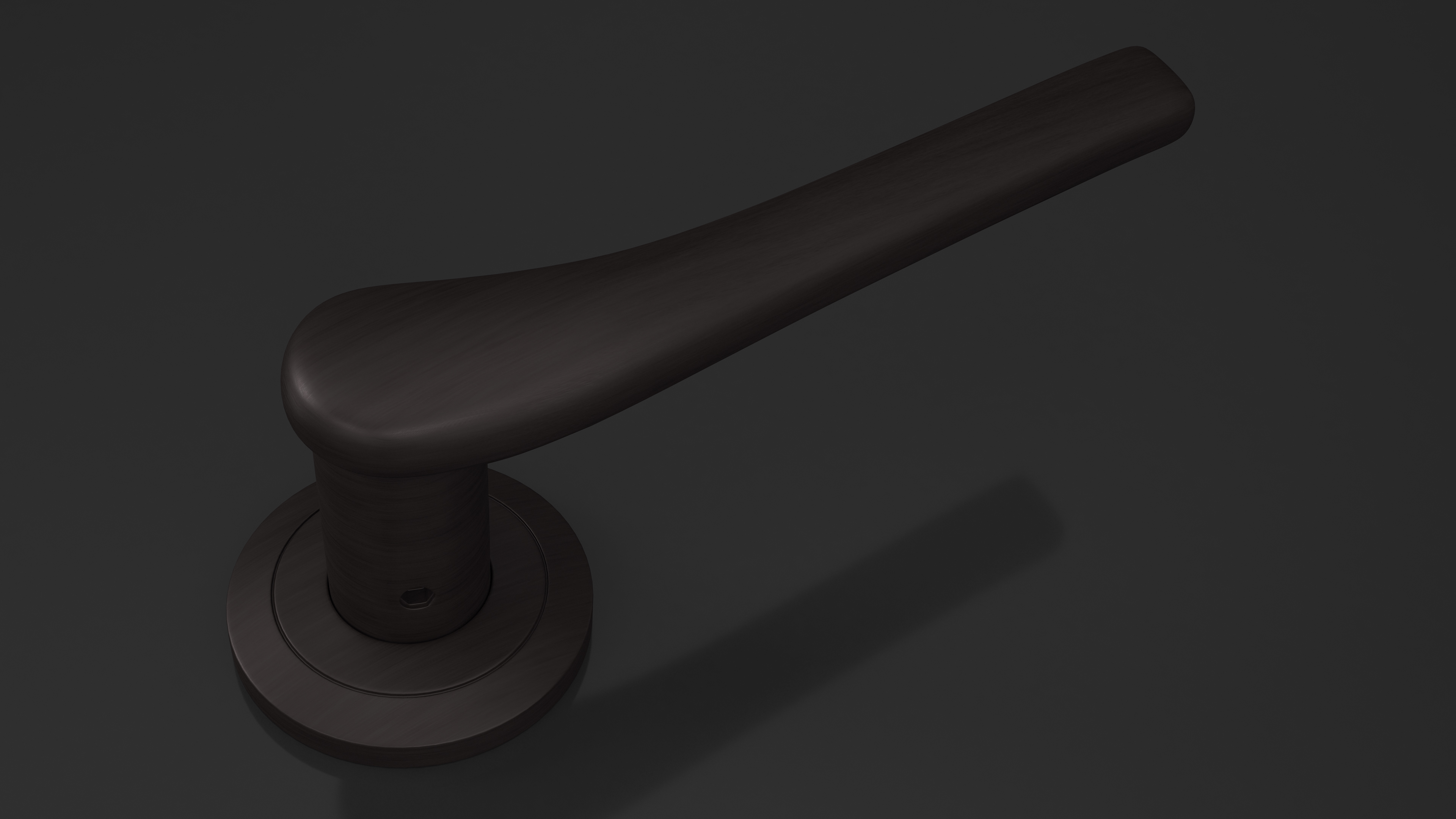 3D Dark Bronze Curved Door Handles