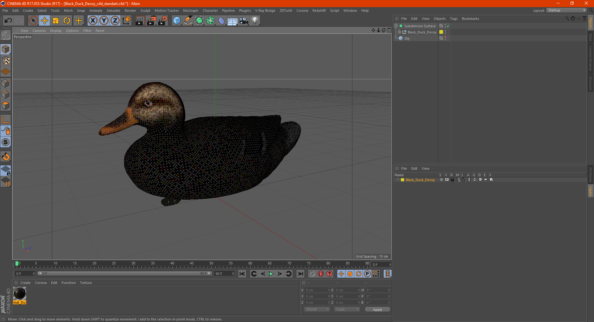 3D Black Duck Decoy