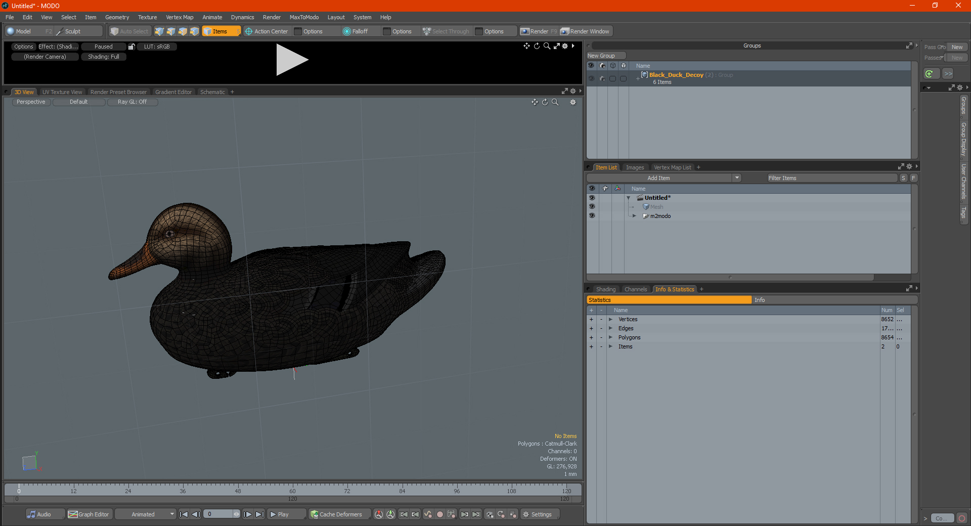 3D Black Duck Decoy