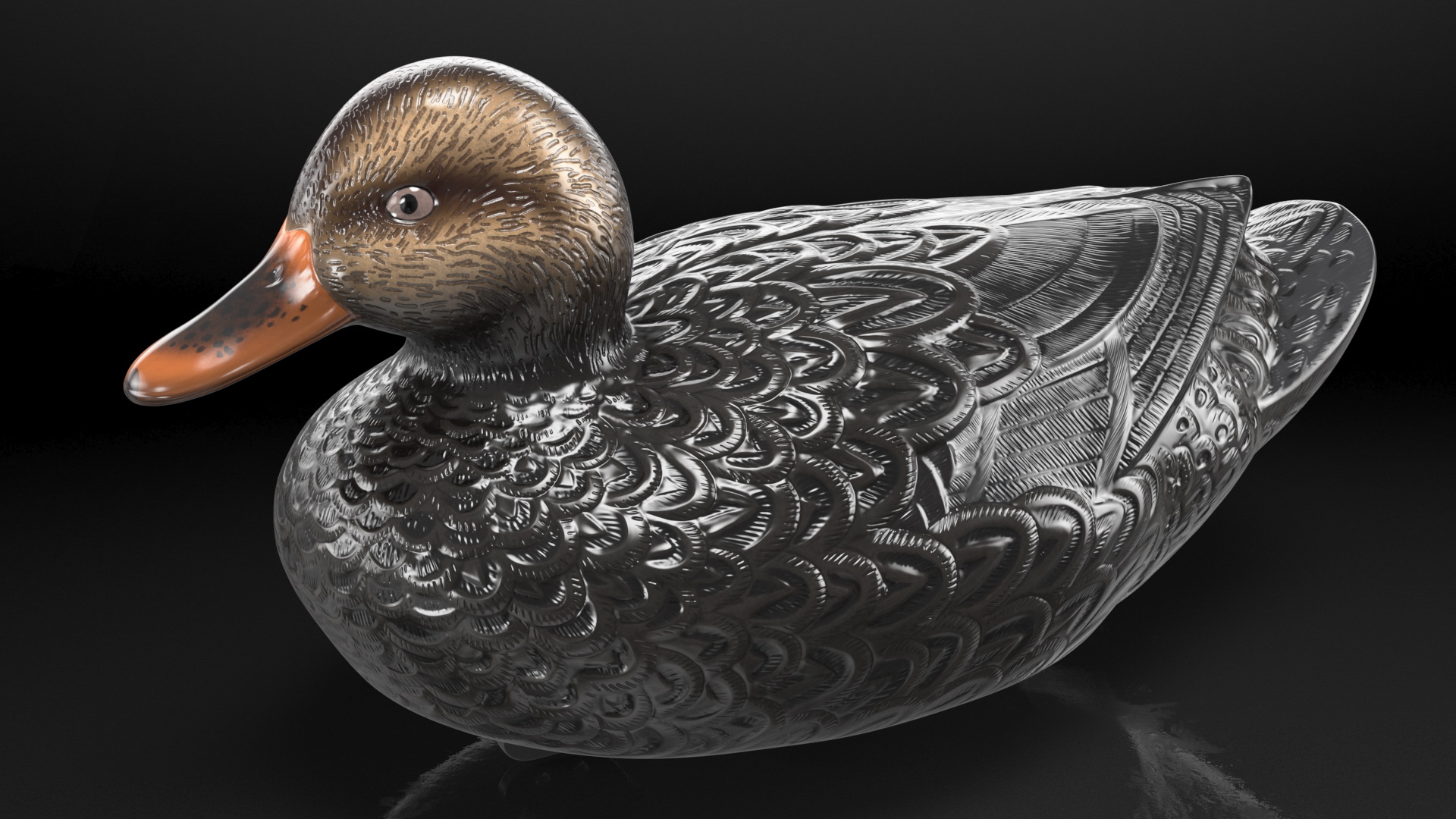 3D Black Duck Decoy
