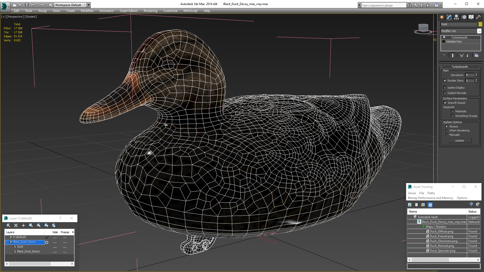 3D Black Duck Decoy