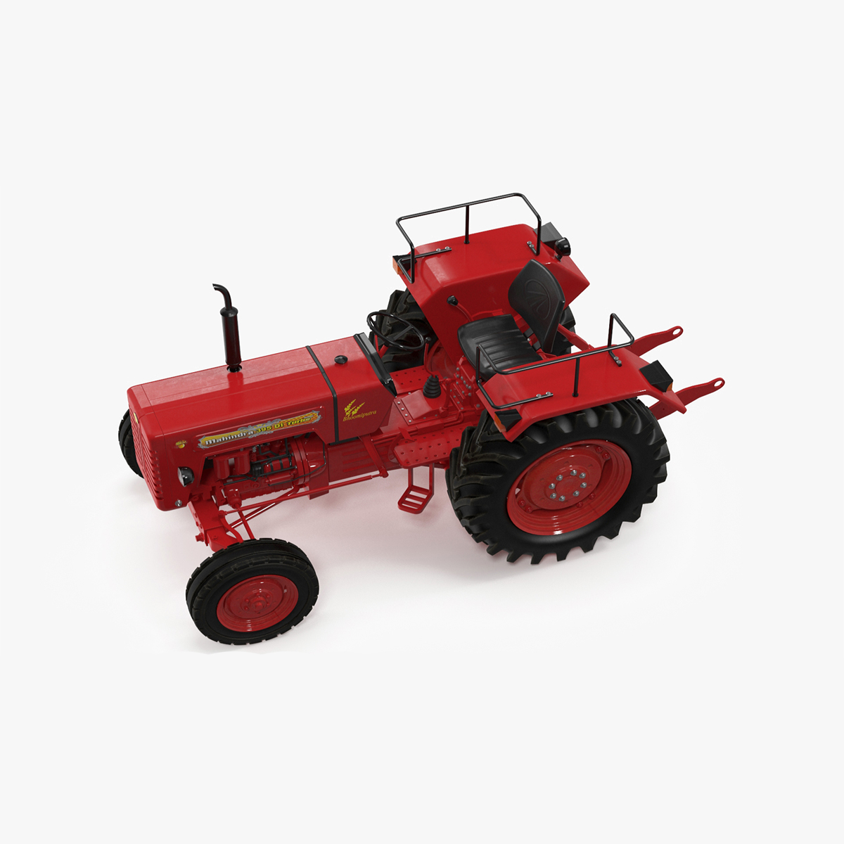 Mahindra 595DI Turbomax Tractor Rigged for Cinema 4D 3D