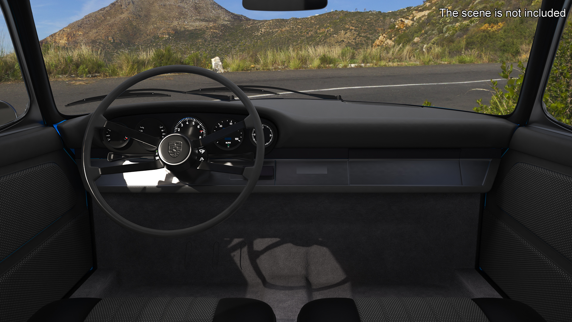 Porsche 911 1968 Blue Simplified 3D