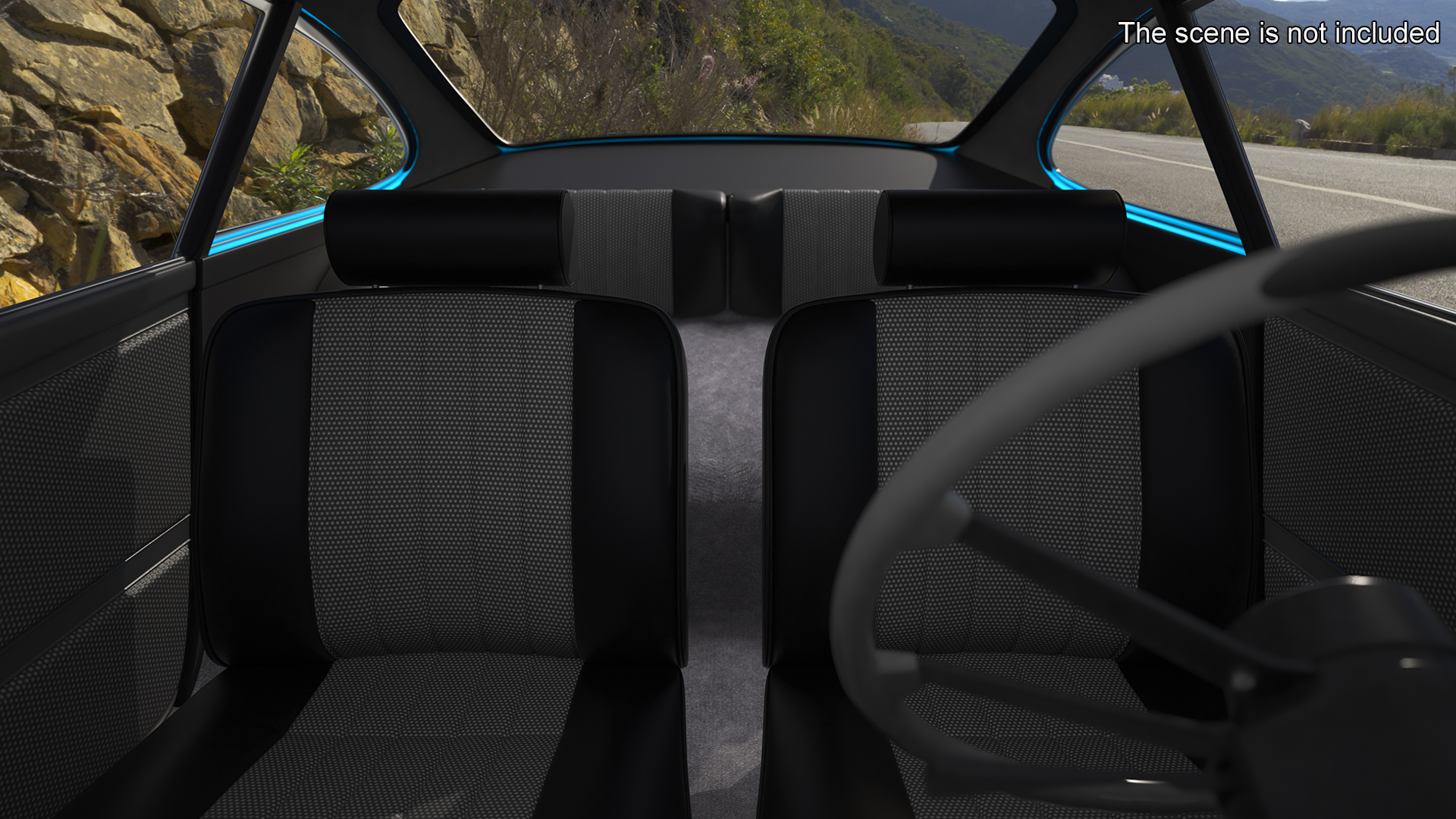 Porsche 911 1968 Blue Simplified 3D