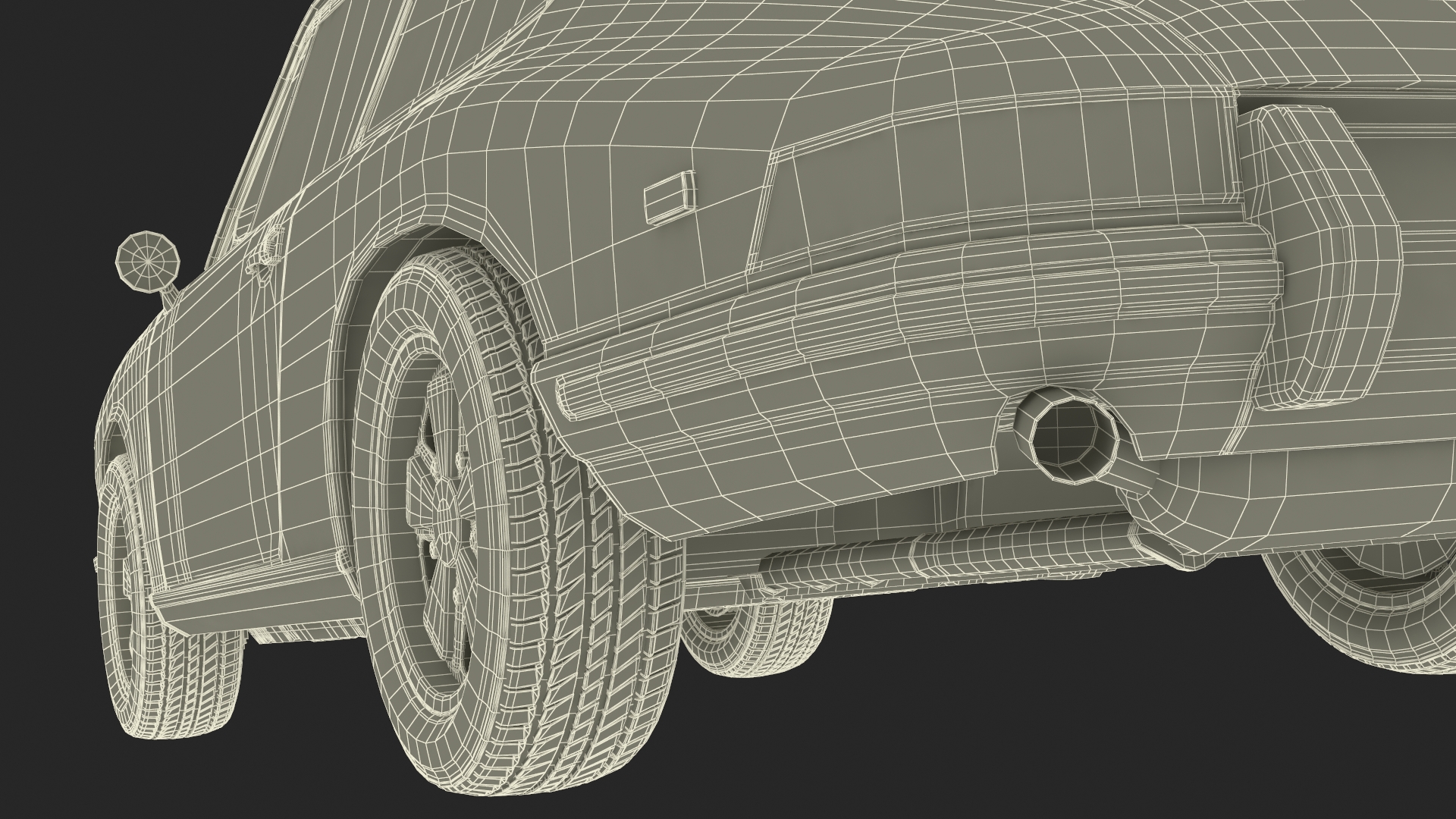 Porsche 911 1968 Blue Simplified 3D