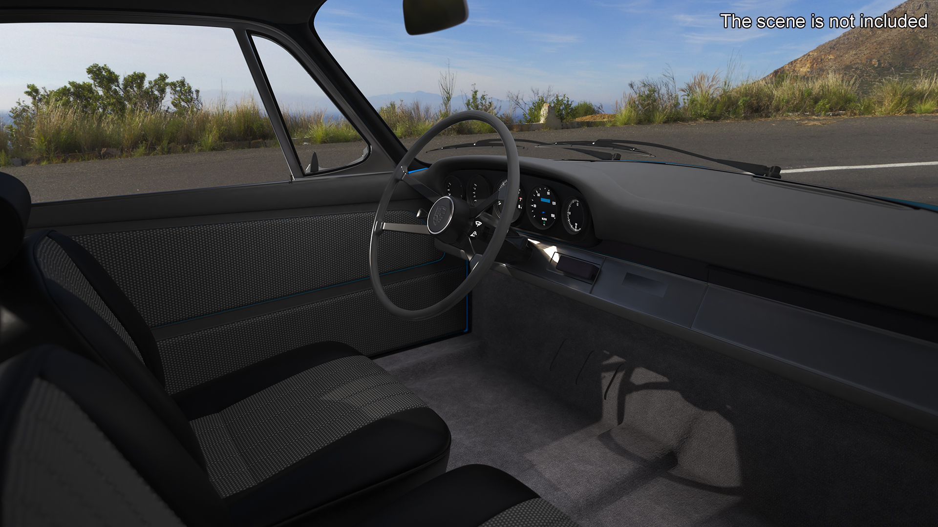 Porsche 911 1968 Blue Simplified 3D