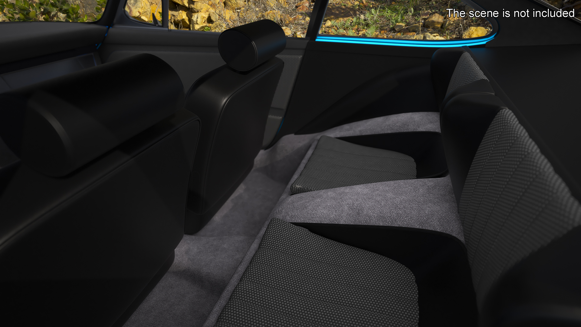 Porsche 911 1968 Blue Simplified 3D