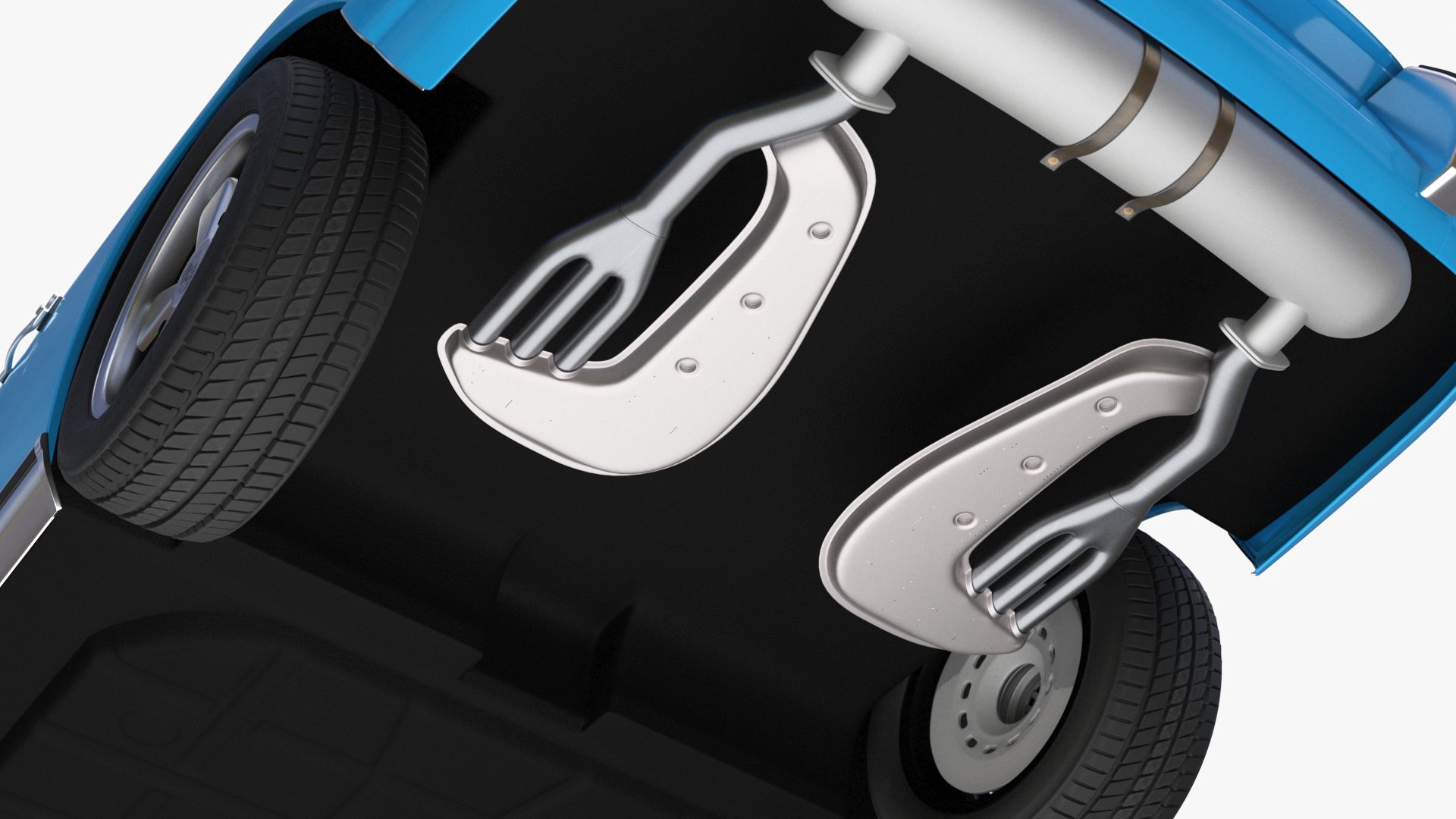 Porsche 911 1968 Blue Simplified 3D