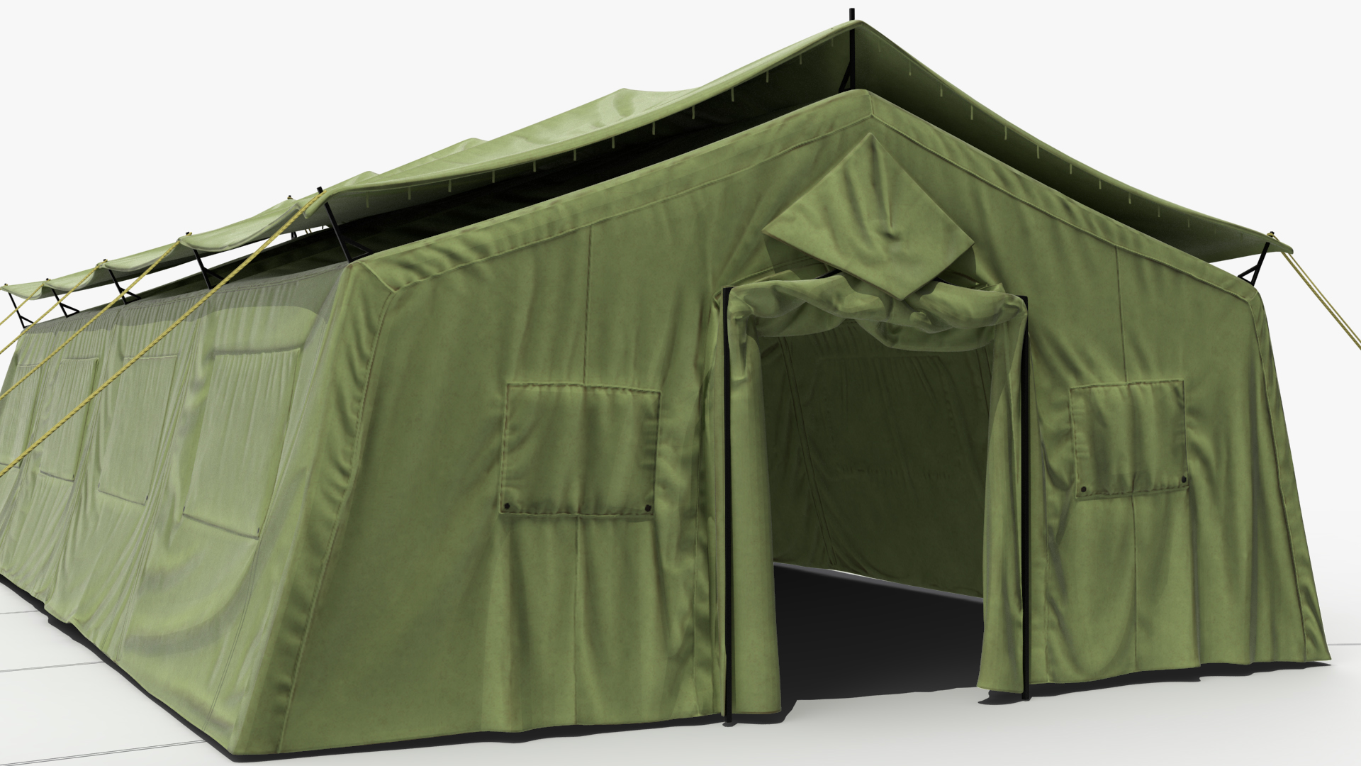 3D Military Temper Tent Green