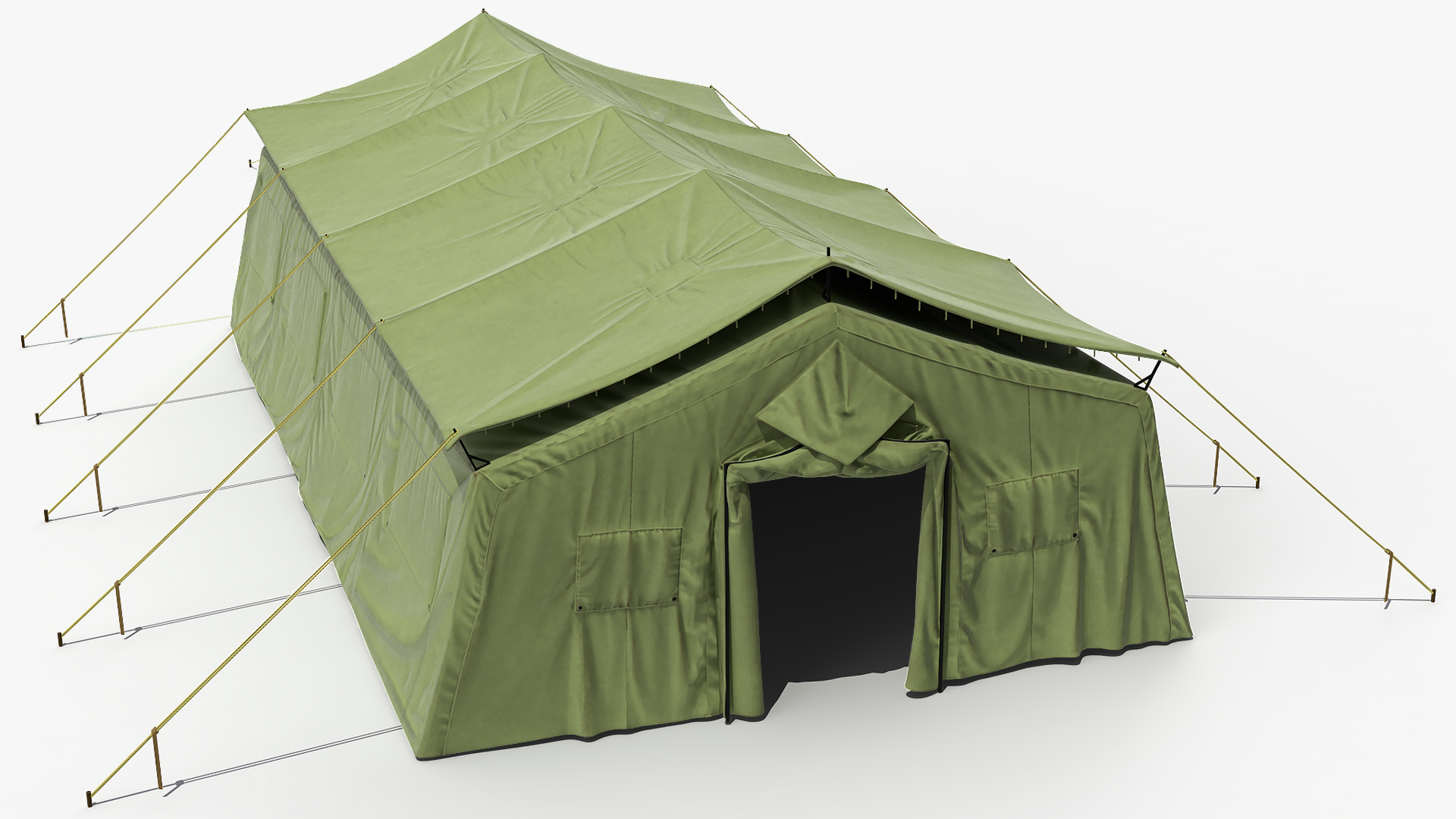 3D Military Temper Tent Green