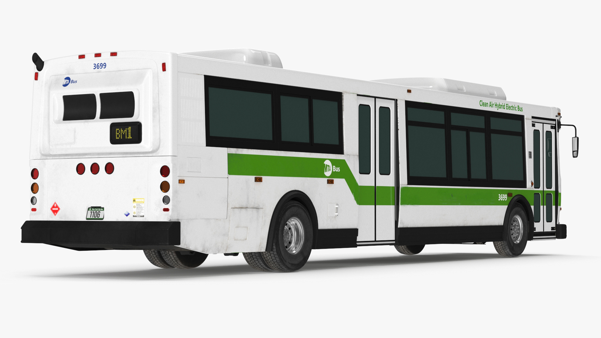 3D model City Transit Bus MTA Q53 Simple Interior
