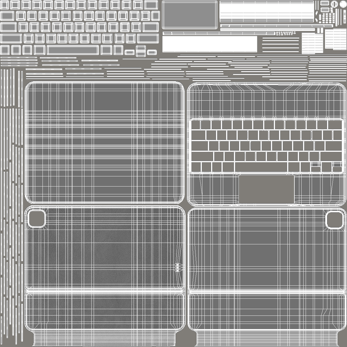 3D iPad Pro 12 9 inch with Magic Keyboard model